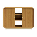 Modern Eiken Houten Dressoir met Geperforeerde Deuren
