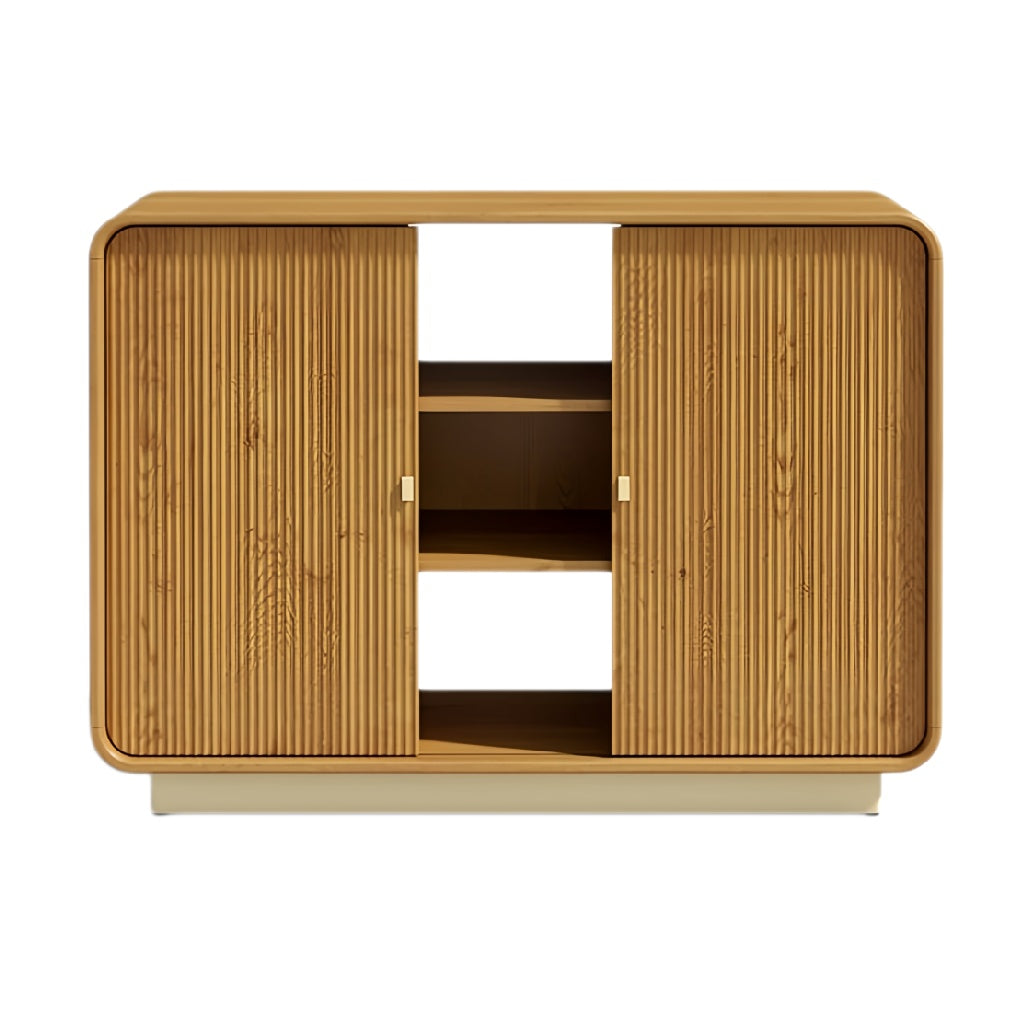 Modern Eiken Houten Dressoir met Geperforeerde Deuren